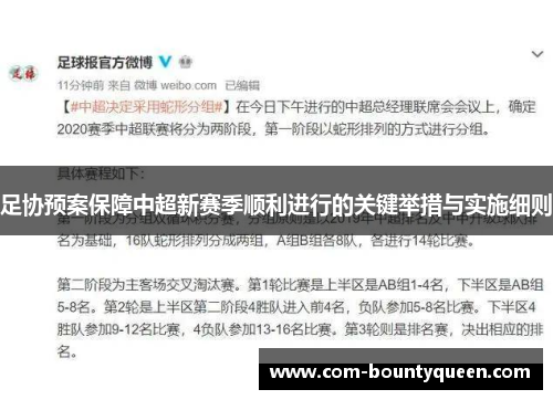 足协预案保障中超新赛季顺利进行的关键举措与实施细则