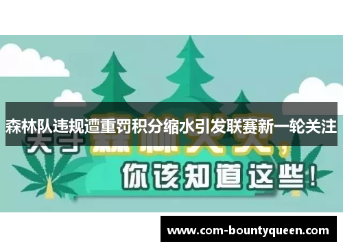 森林队违规遭重罚积分缩水引发联赛新一轮关注